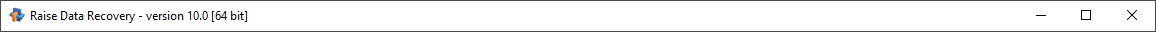 title bar of raise data recovery program window