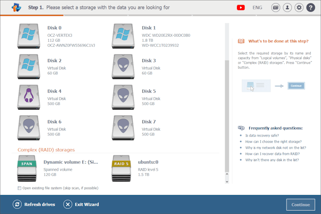 Hexadezimal-Inhaltsviewer in der Datenrettungssoftware Raise Data Recovery