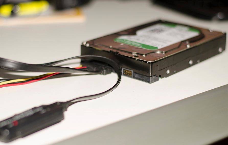 Externally attached hard drives