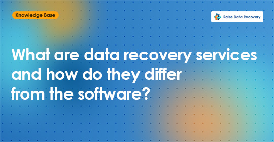 What are data recovery services and how do they differ from the software?