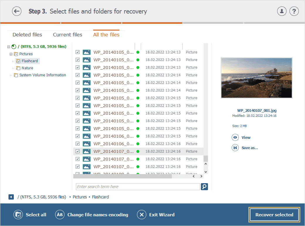 results of data recovery from external hard drive 